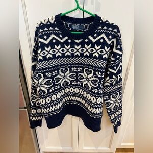 Ralph Lauren Navy and Cream Knit Sweater -men’s large